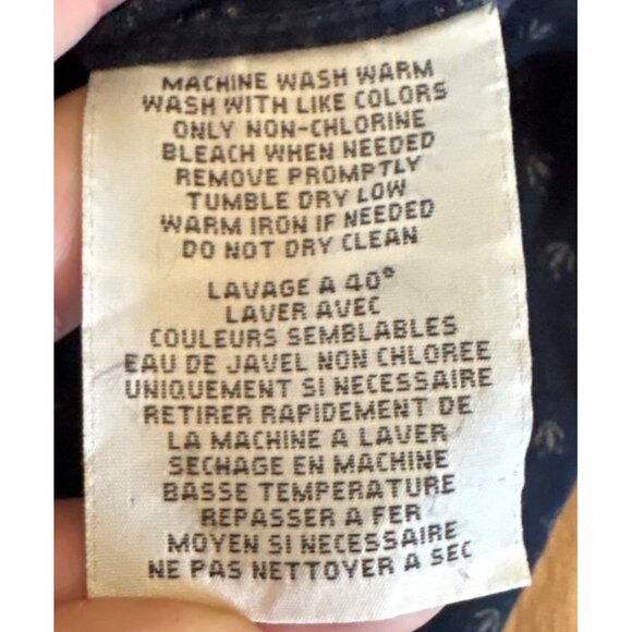 Denim & Supply Ralph Lauren Shirt Navy Blue Floral Long Sleeve Shirt XL - Picture 6 of 8